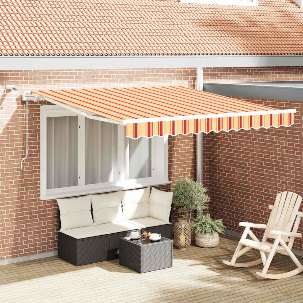 Tenda retrattile Giallo e Arancione 300 x 250 cm Poliestere | homemem39