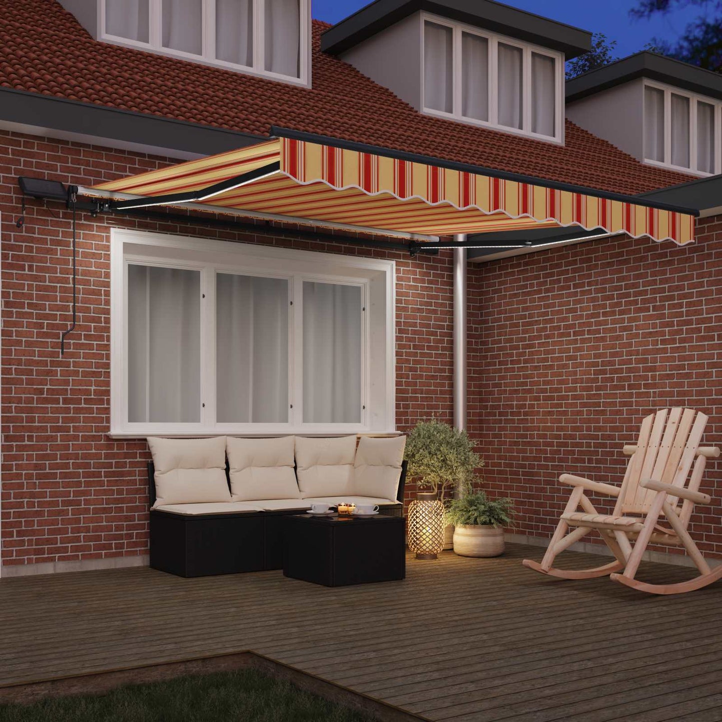Tenda retrattile Giallo e Arancione 300 x 250 cm | homemem39