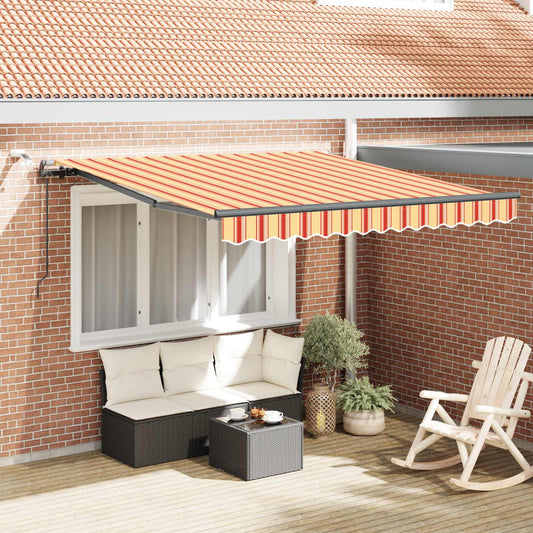 Tenda retrattile Giallo e Arancione 300 x 250 cm Poliestere | homemem39