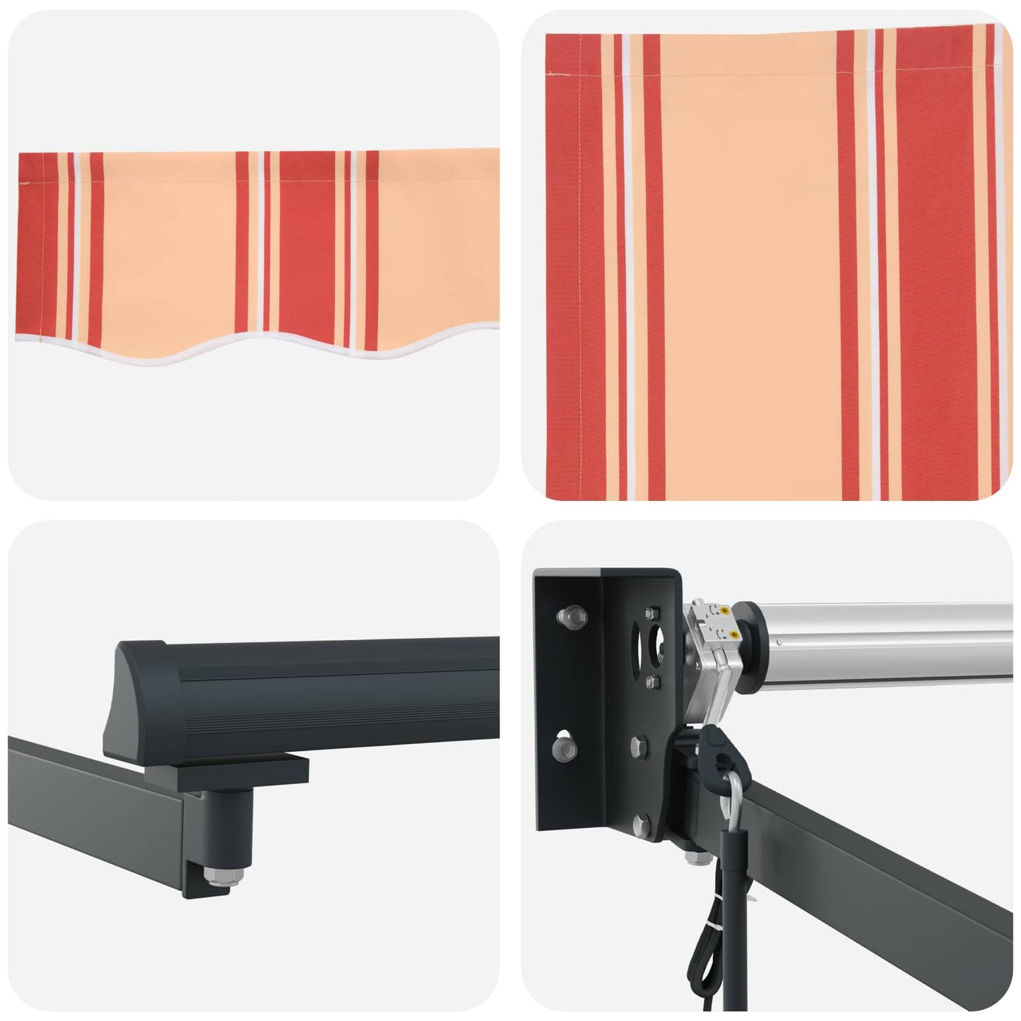 Tenda retrattile Giallo e Arancione 300 x 250 cm | homemem39