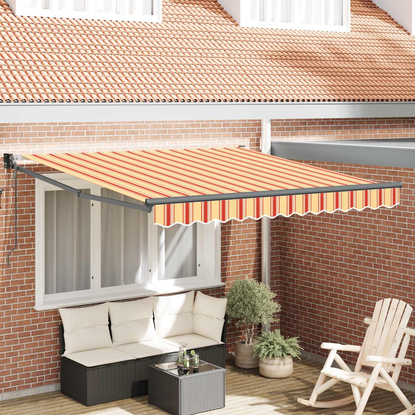 Tenda retrattile Giallo e Arancione 300 x 250 cm | homemem39