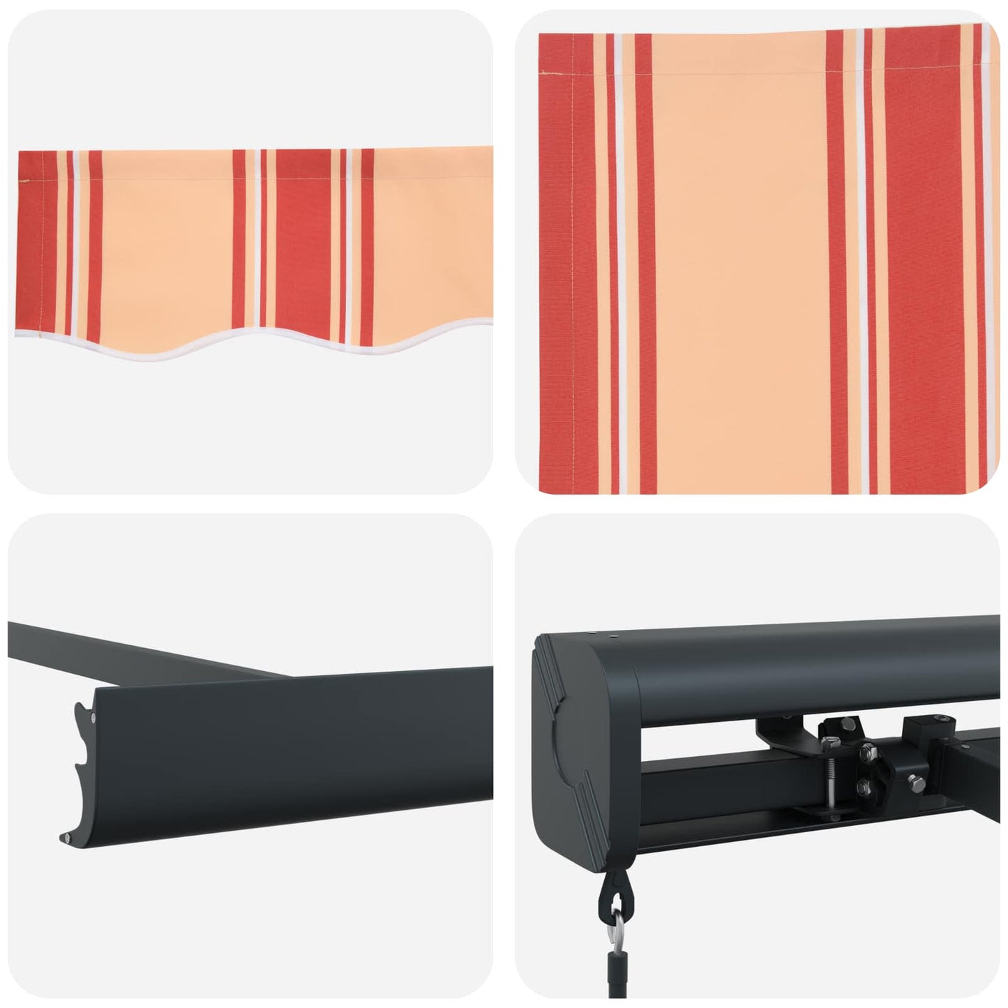 Tenda retrattile Giallo e Arancione 300 x 250 cm | homemem39