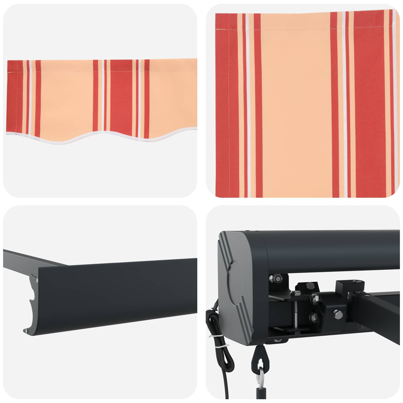 Tenda retrattile Giallo e Arancione 300 x 250 x 165 cm | homemem39