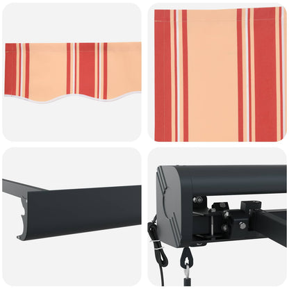 Tenda retrattile Giallo e Arancione 300 x 250 x 165 cm | homemem39