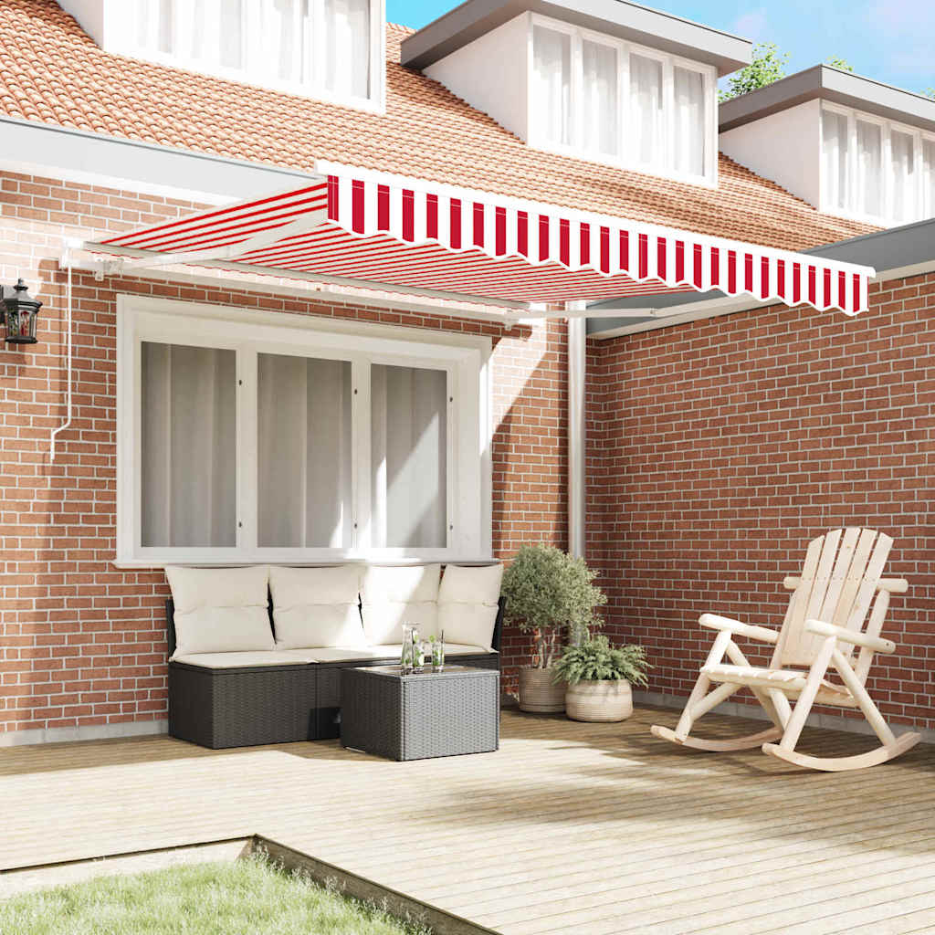 Tenda retrattile Rosso e Bianco 300 x 250 cm | homemem39