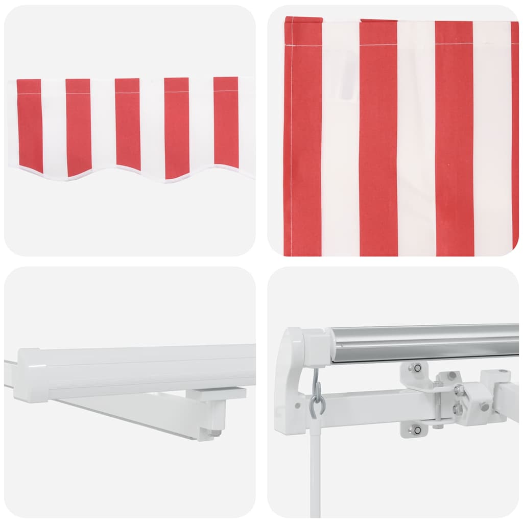 Tenda retrattile Rosso e Bianco 300 x 250 cm | homemem39