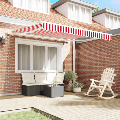 Tenda Retrattile 300 x 250 cm Rosso e bianco - homemem39