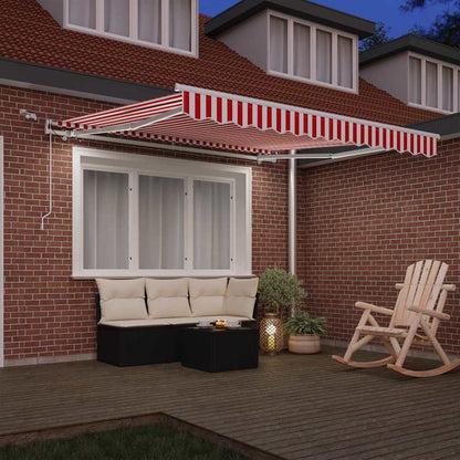 Tenda retrattile Rosso e Bianco 300 x 250 cm Poliestere | homemem39