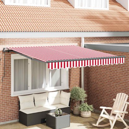 Tenda retrattile Rosso e Bianco 300 x 250 cm | homemem39