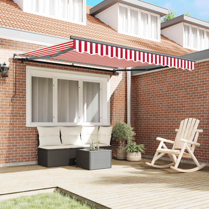 Tenda retrattile Rosso e Bianco 300 x 250 cm | homemem39