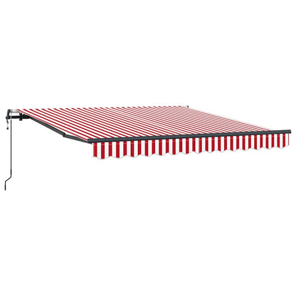 Tenda Retrattile Rosso e bianco 300 x 250 cm Tessuto - homemem39