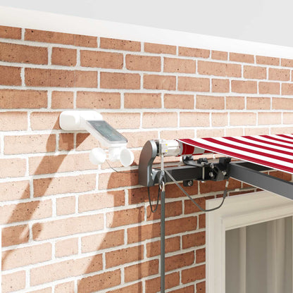 Tenda retrattile Rosso e Bianco 300 x 250 cm Poliestere | homemem39