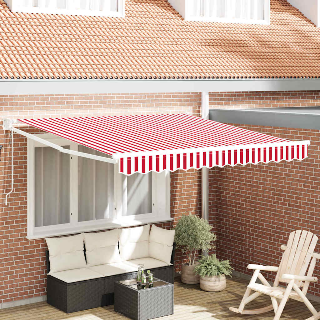 Tenda retrattile Rosso 300 x 250 cm Poliestere e Metallo | homemem39