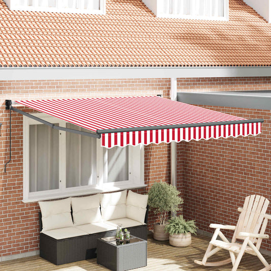 Tenda retrattile Rosso e Bianco 300 x 250 cm | homemem39