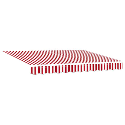 Tenda Retrattile Rosso e Bianco 300 x 250 cm Tessuto e Metallo - homemem39