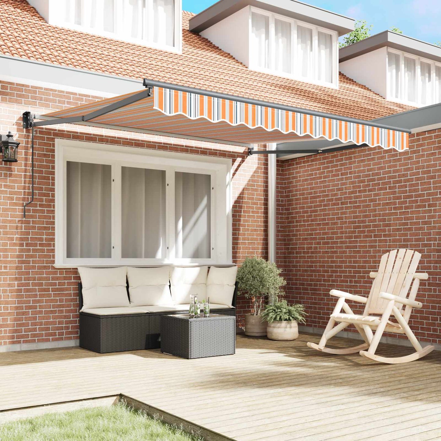 Tenda retrattile Multicolore 300 x 250 cm Poliestere e Metallo | homemem39