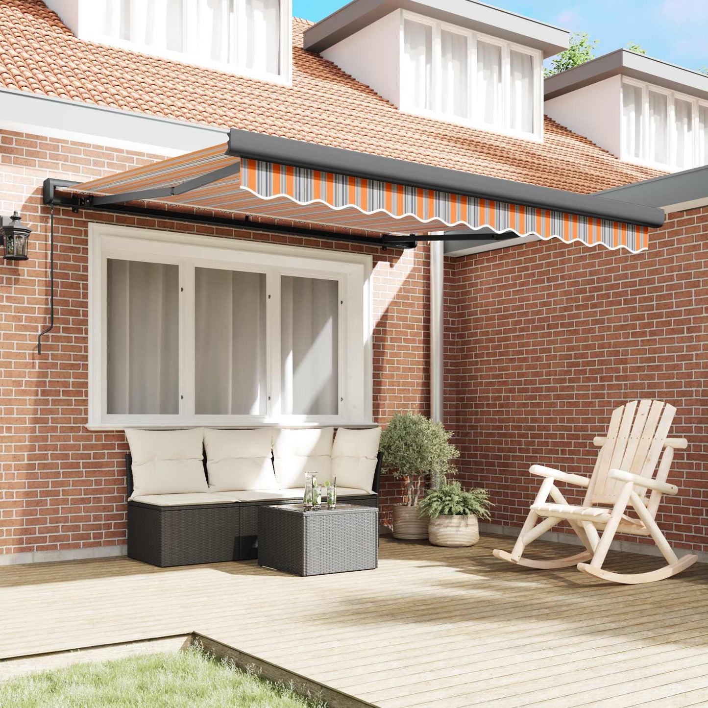 Tenda retrattile Multicolore 300 x 250 cm Tela e Alluminio | homemem39