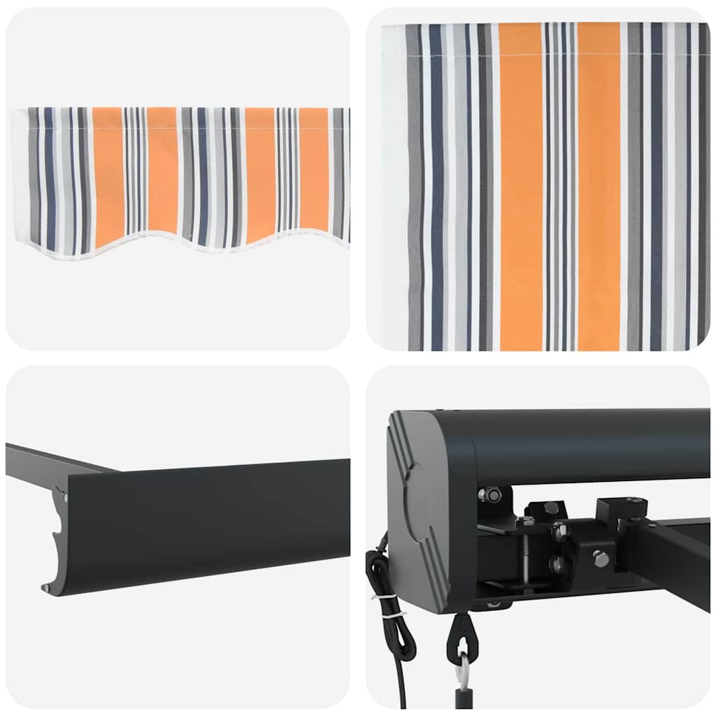 Tenda Retrattile Multicolore 300 x 250 cm Tessuto e Metallo - homemem39