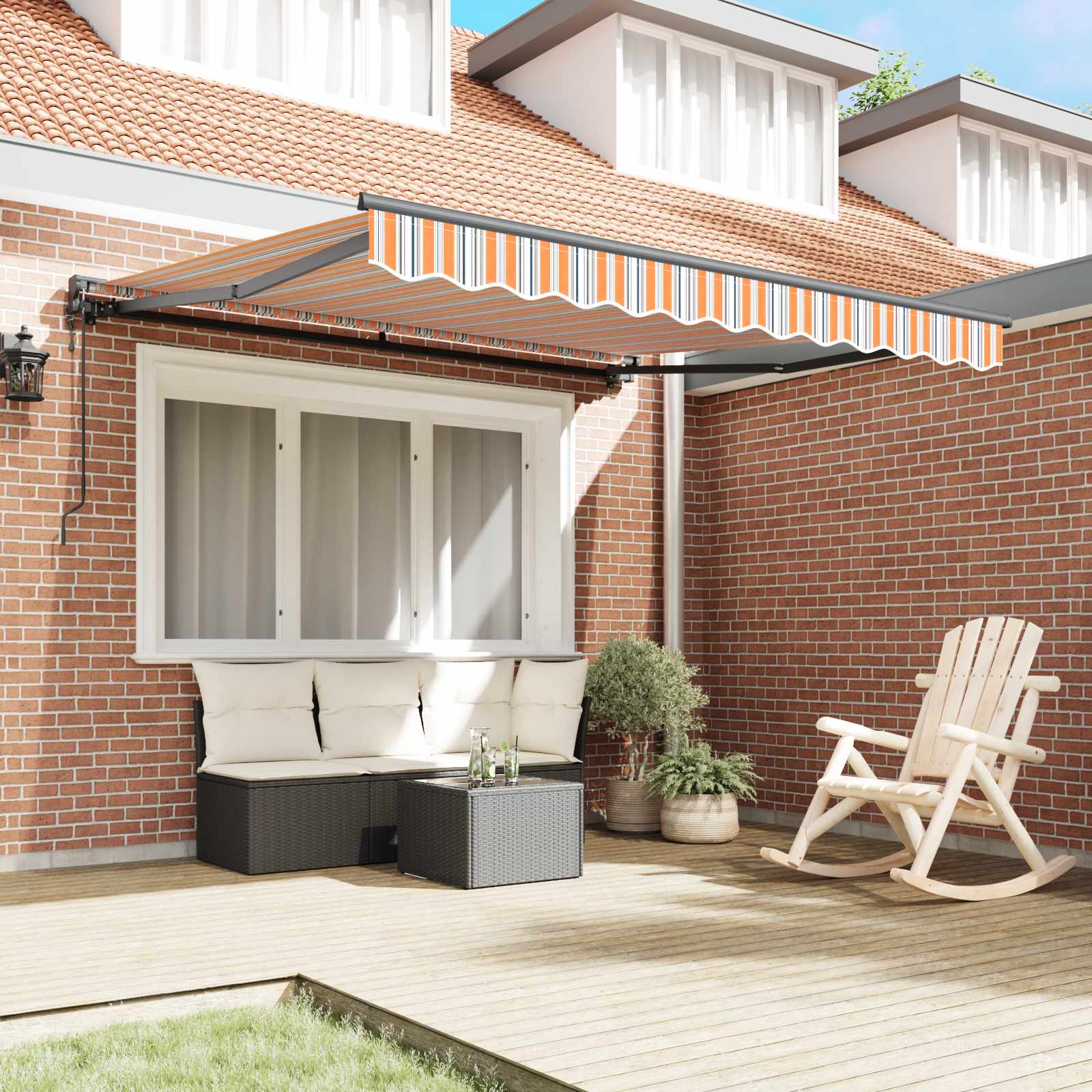 Struttura della tenda Blu e Arancione 300 x 250 cm | homemem39