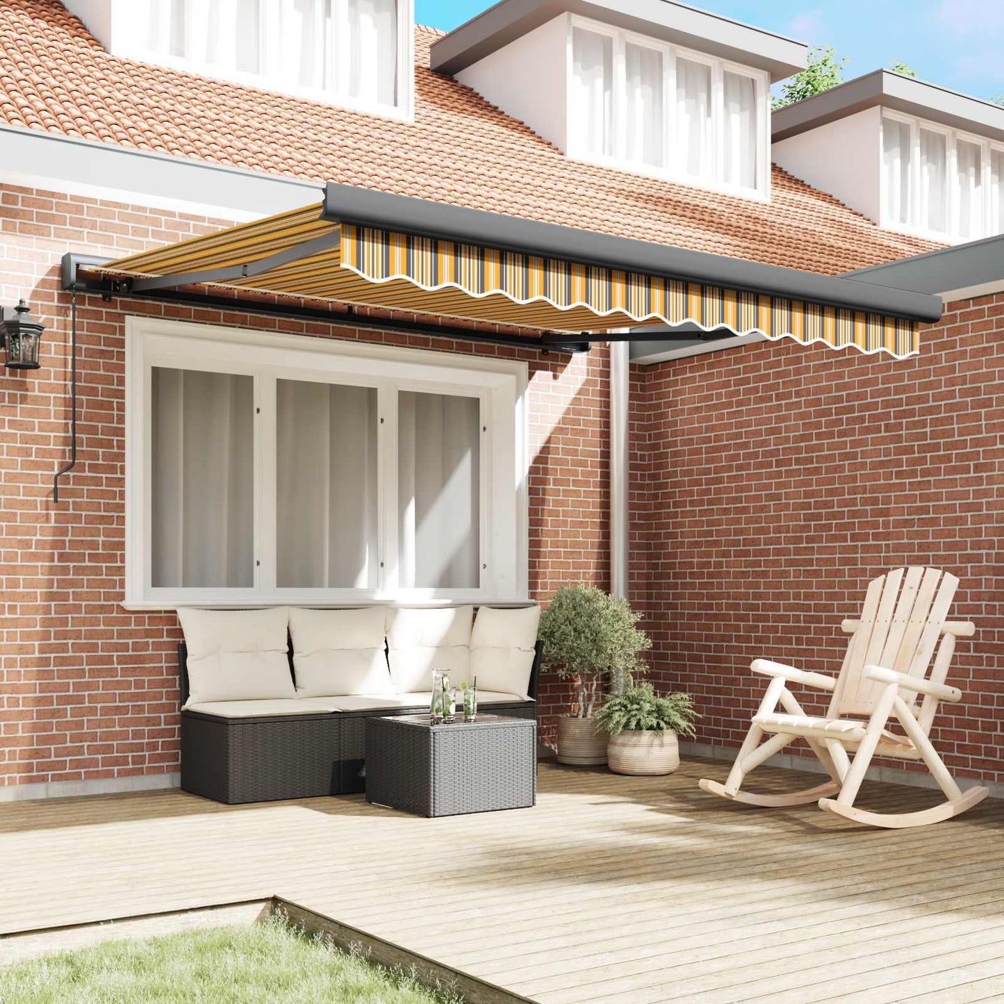 Tenda retrattile Multicolore 300 x 250 cm Tela e Alluminio | homemem39