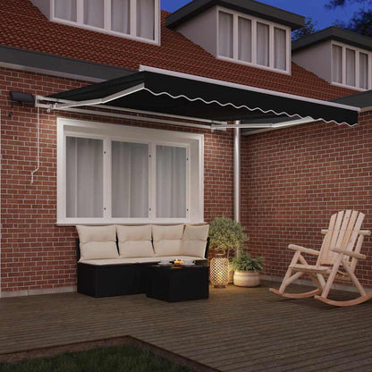 Tenda Retrattile con Nero 300 x 250 cm Tessuto - homemem39