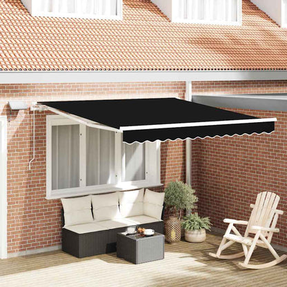 Tenda Retrattile con Nero 300 x 250 cm Tessuto - homemem39