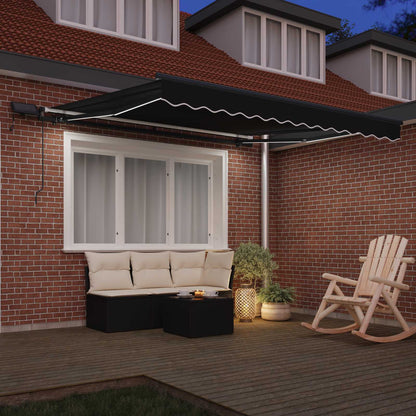 Tenda retrattile Nero 300 x 250 cm Tessuto e Alluminio | homemem39