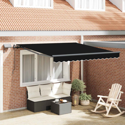 Tenda retrattile Nero 300 x 250 cm Tessuto e Alluminio | homemem39