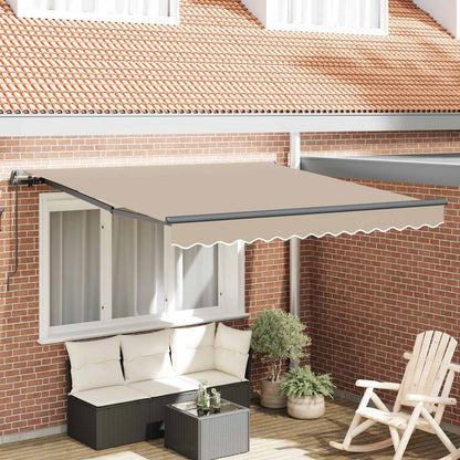 Tenda retrattile Beige 300 x 250 cm Poliestere e Alluminio | homemem39