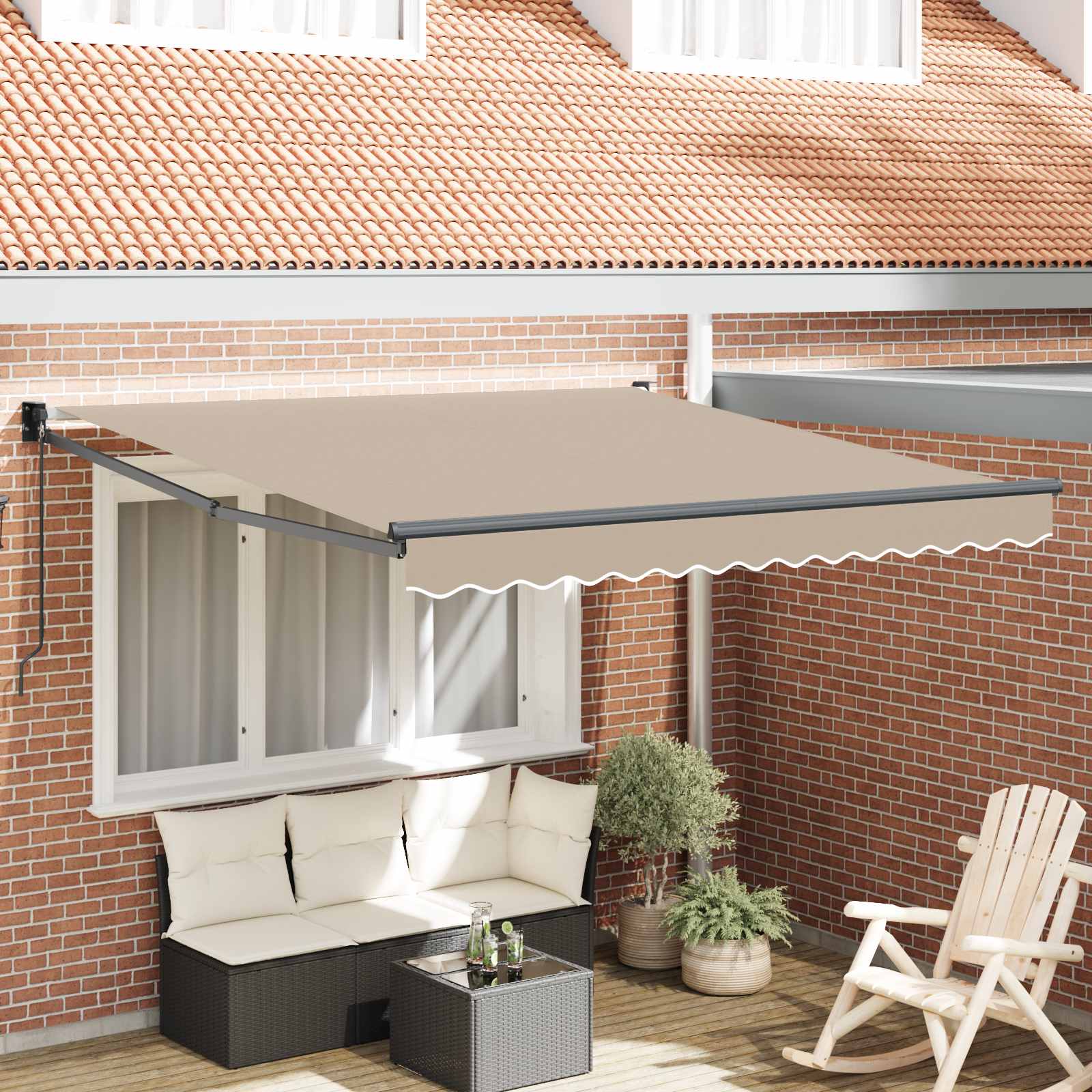 Tenda retrattile Beige 300 x 250 x 165 cm | homemem39
