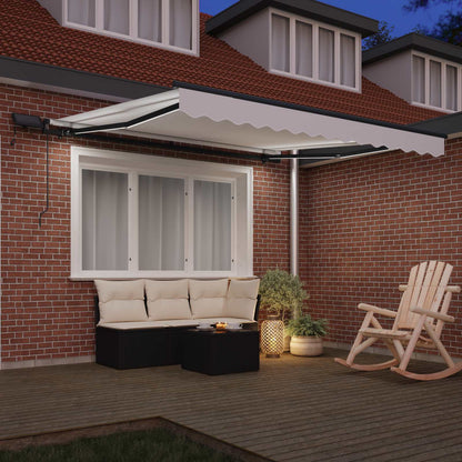 Tenda retrattile Bianco 300 x 250 cm Tessuto e Alluminio | homemem39