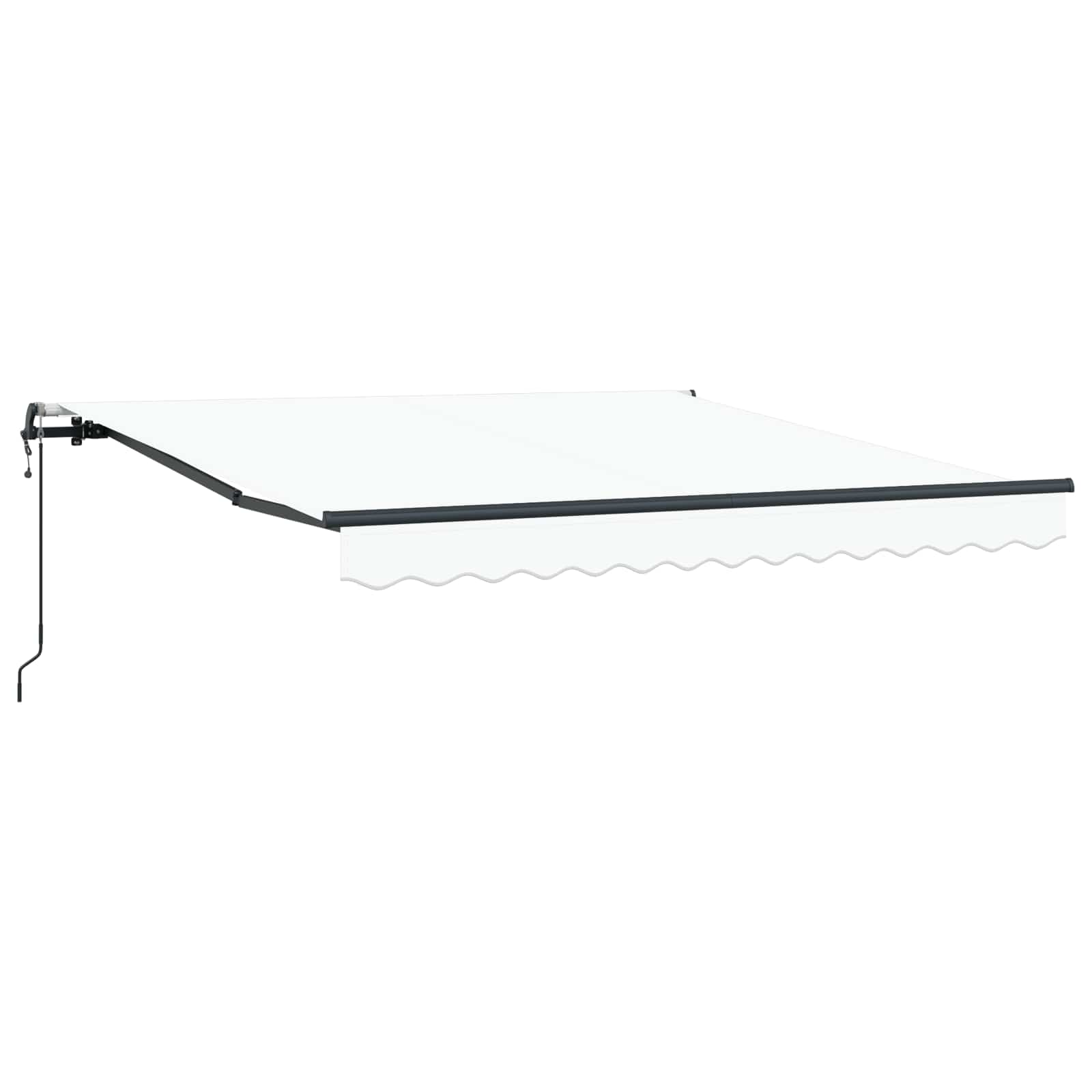 Tenda retrattile Bianco 300 x 250 cm Tessuto e Alluminio | homemem39
