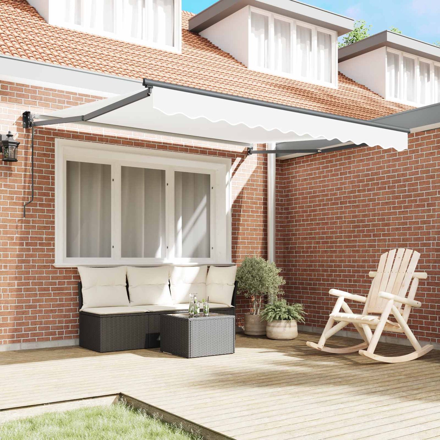 Tenda retrattile Bianco 300 x 250 x 165 cm Poliestere e Metallo | homemem39