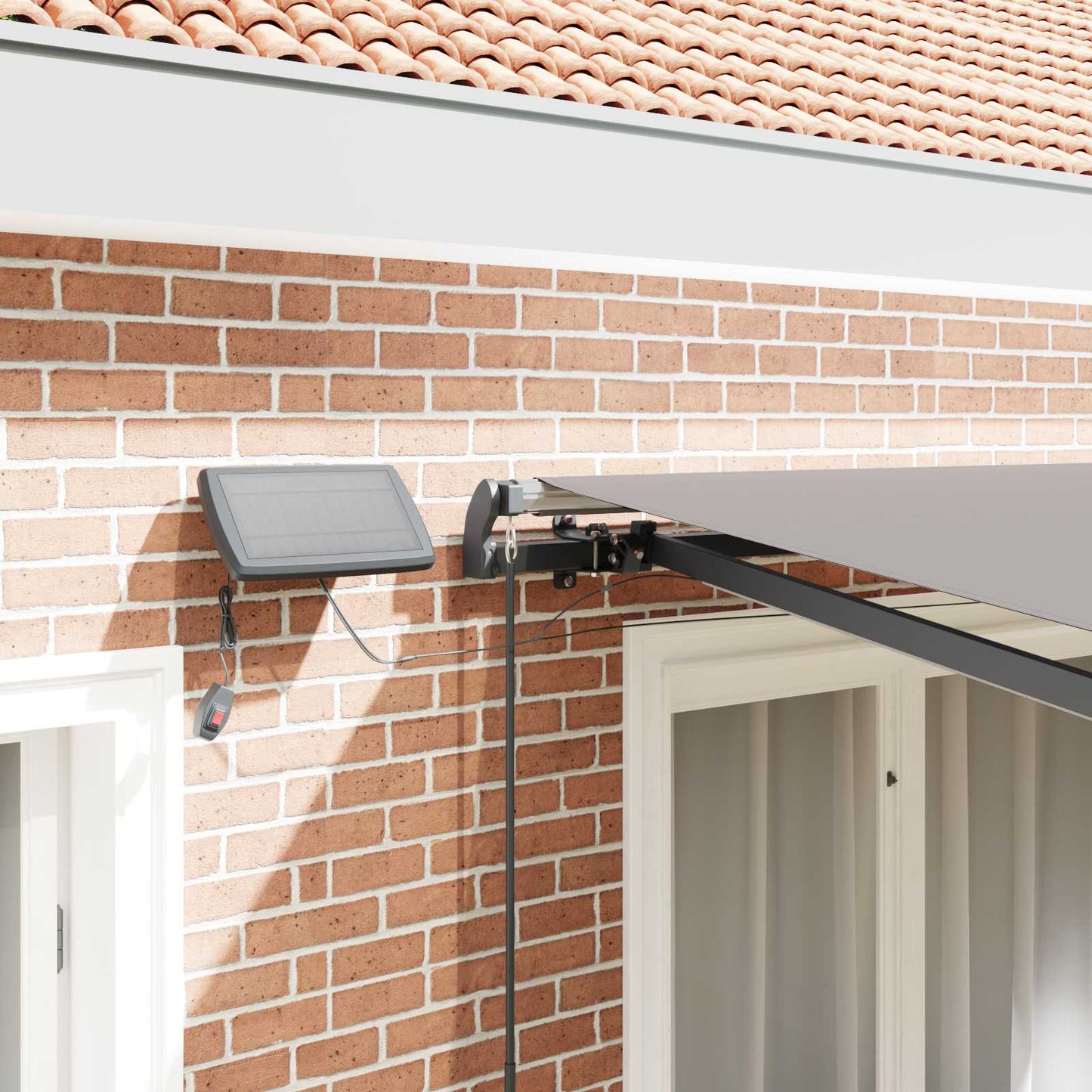 Tenda Retrattile Grigio chiaro 300 x 250 cm Tessuto