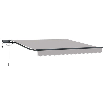 Tenda retrattile Grigio Chiaro 300 x 250 cm Tessuto e Alluminio | homemem39