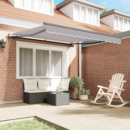 Tenda retrattile Grigio Chiaro 300 x 250 cm Tessuto e Alluminio | homemem39