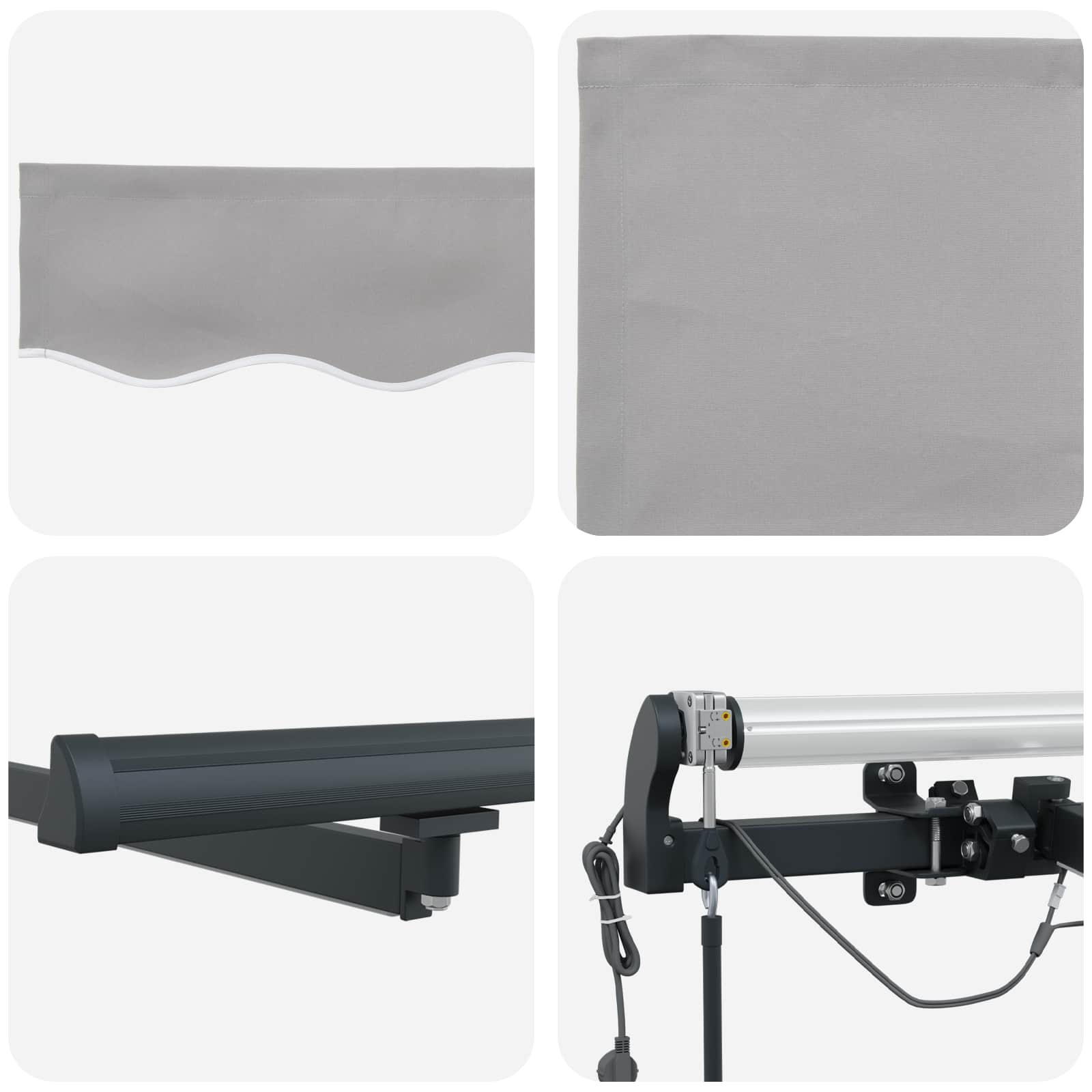 Tenda retrattile Grigio Chiaro 300 x 250 cm Poliestere | homemem39