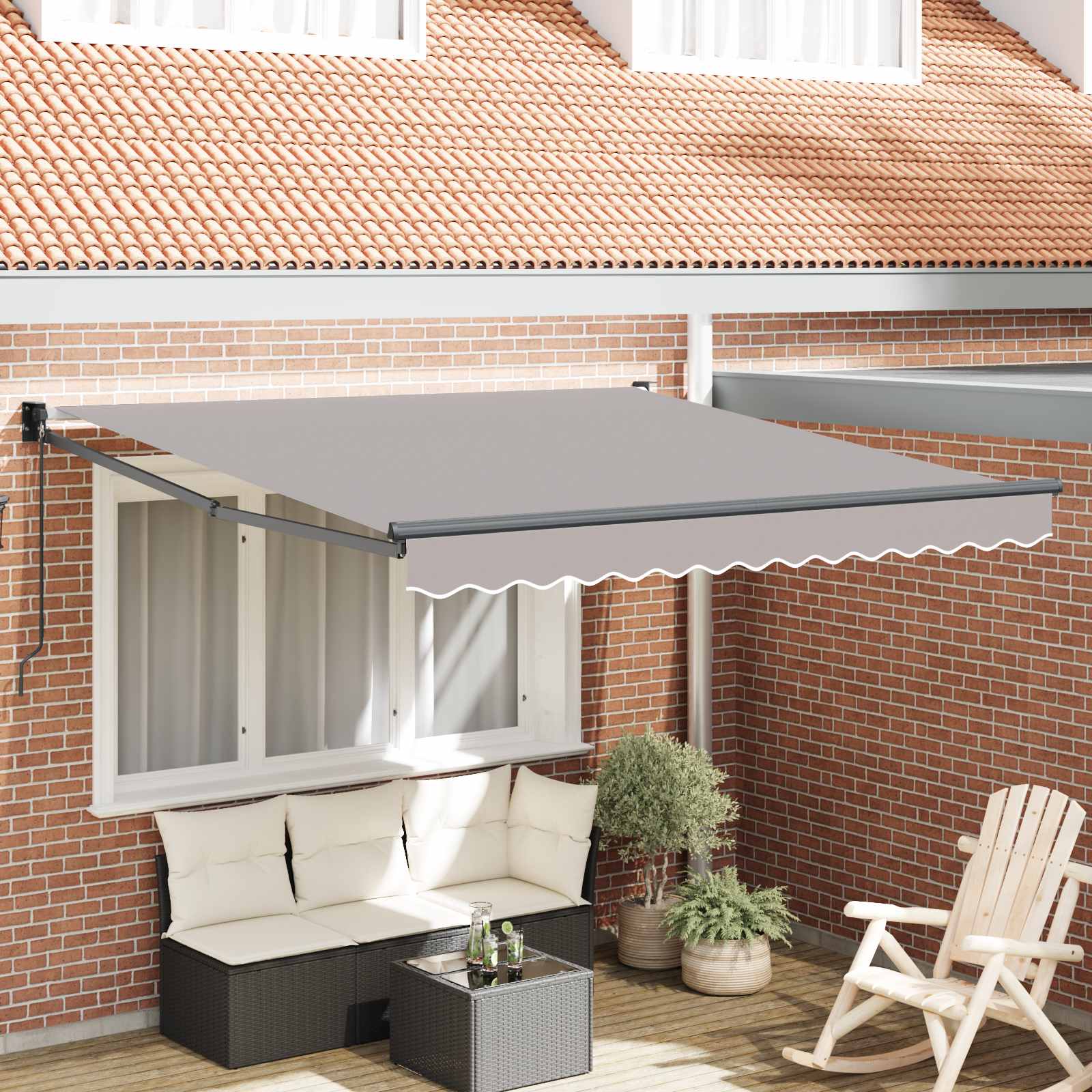 Tenda retrattile Grigio Chiaro 300 x 250 x 165 cm | homemem39