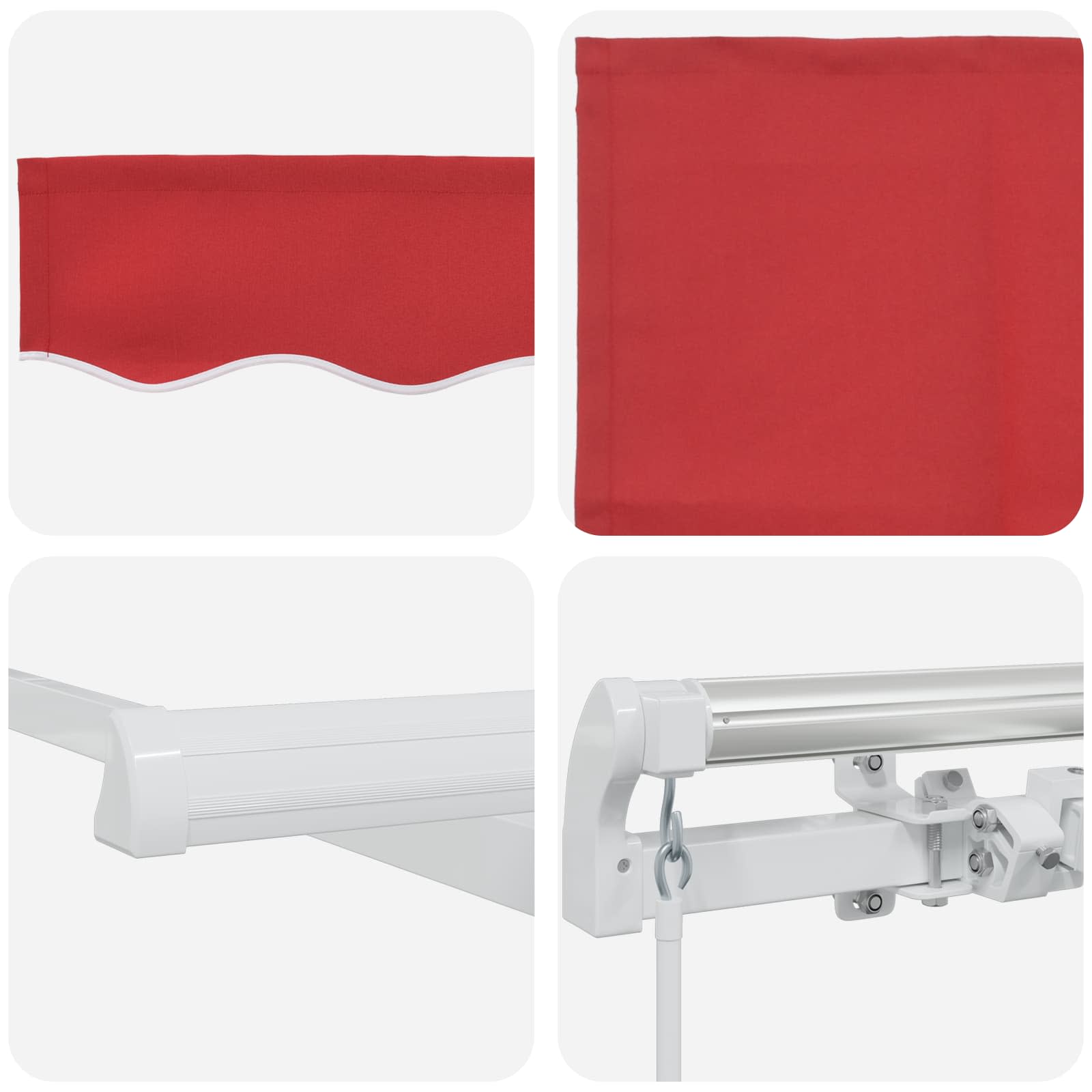 Tenda retrattile Rosso 300 x 250 x 165 cm | homemem39