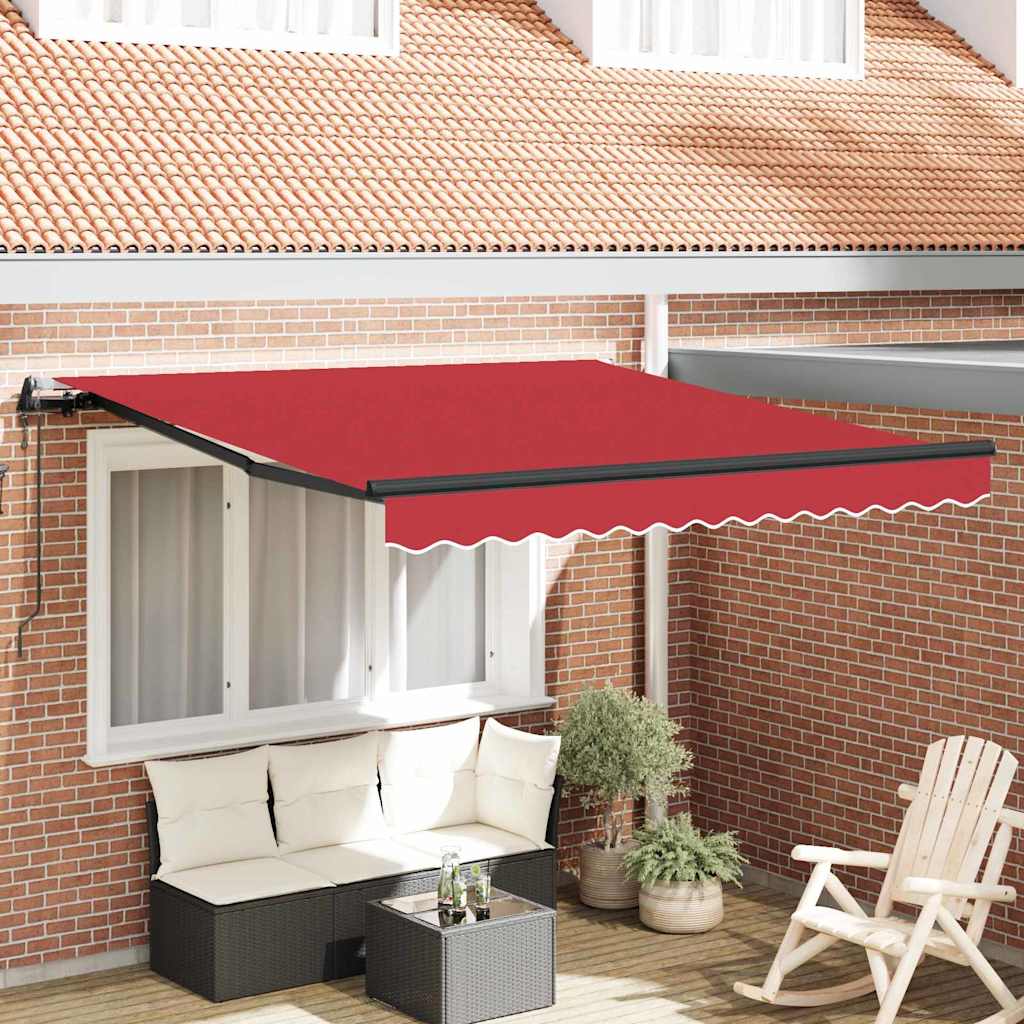 Tenda Retrattile Rosso 300 x 250 cm Tessuto - homemem39