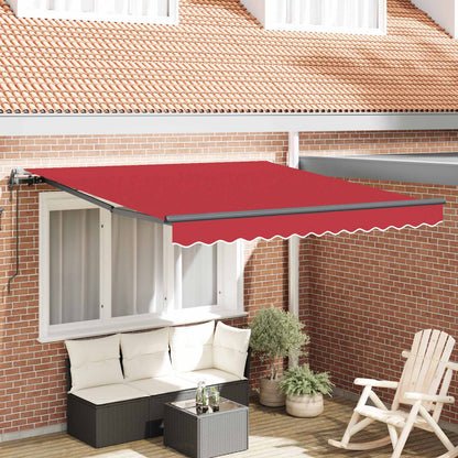 Tenda retrattile Rosso 300 x 250 cm Tessuto e Alluminio | homemem39