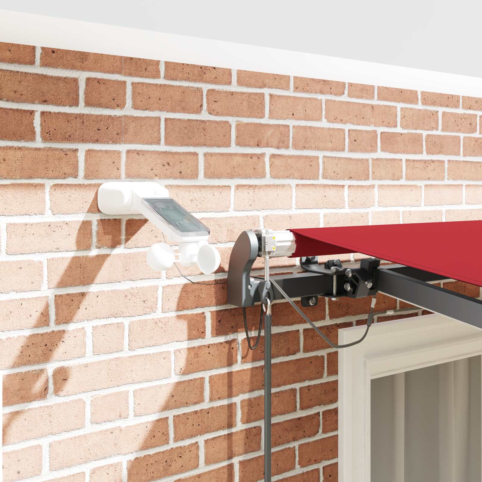 Tenda retrattile Rosso 300 x 250 cm Poliestere | homemem39