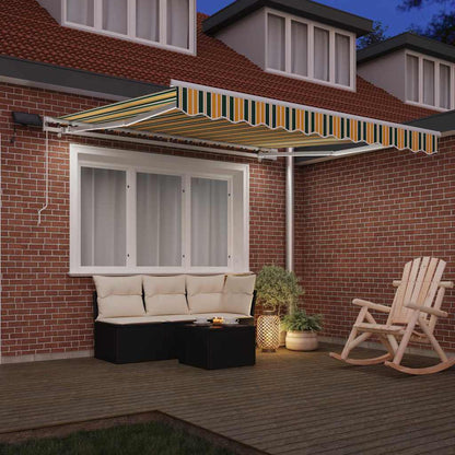 Tenda Retrattile con Verde e giallo 300 x 250 cm Tessuto - homemem39