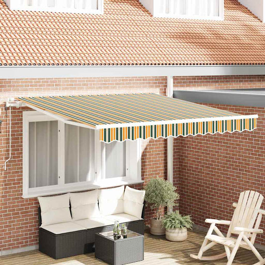 Tenda Retrattile 300 x 250 cm Verde e giallo - homemem39
