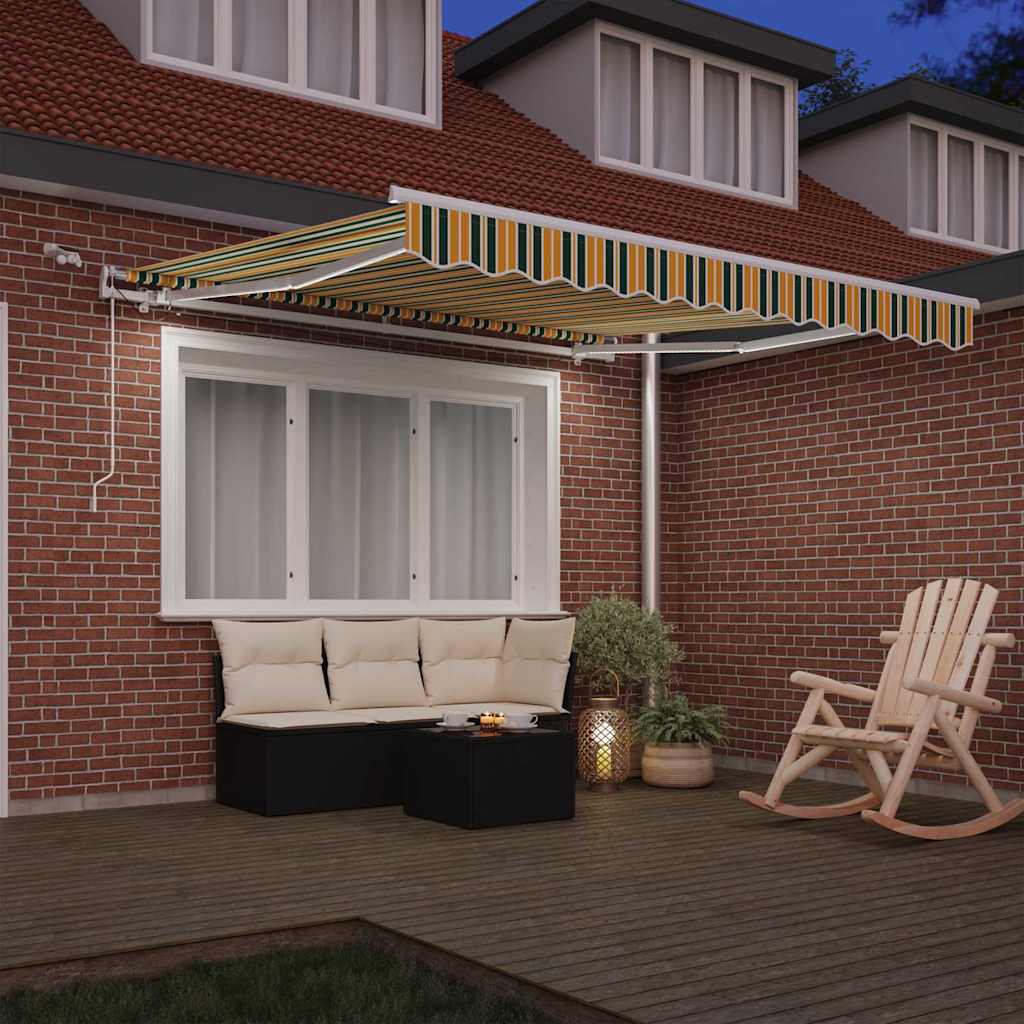 Tenda retrattile Verde e Giallo 300 x 250 cm Poliestere | homemem39