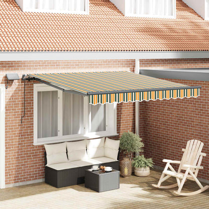 Tenda Retrattile Verde e giallo 300 x 250 cm Tessuto | homemem39