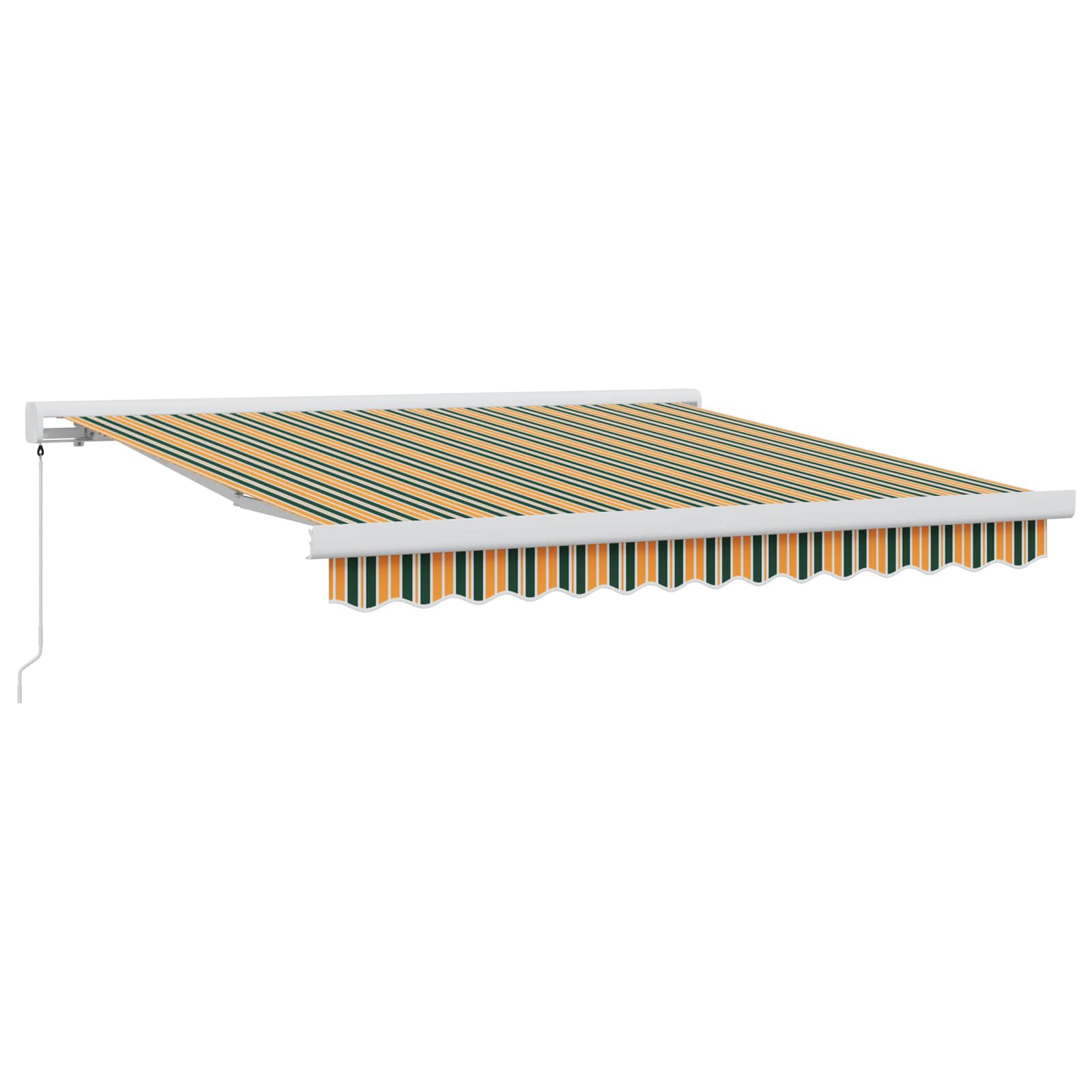Tenda retrattile Verde e Giallo 300 x 250 cm Tela e Alluminio | homemem39
