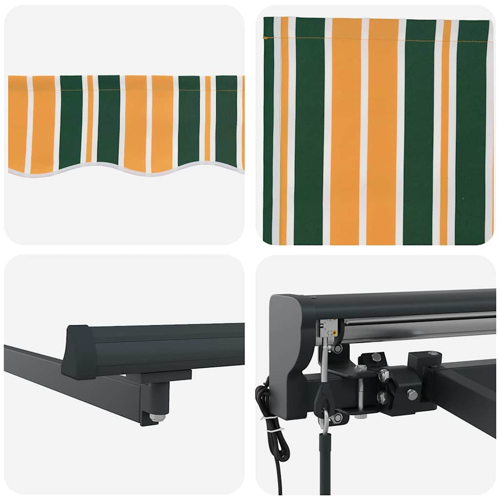 Tenda Retrattile Verde e Giallo 300 x 250 cm