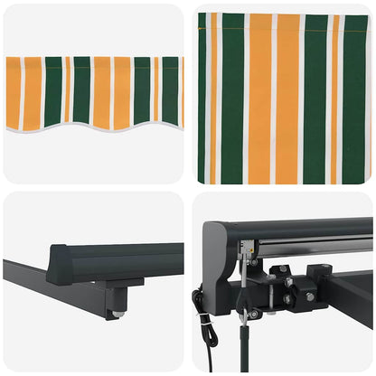 Tenda Retrattile Verde e Giallo 300 x 250 cm