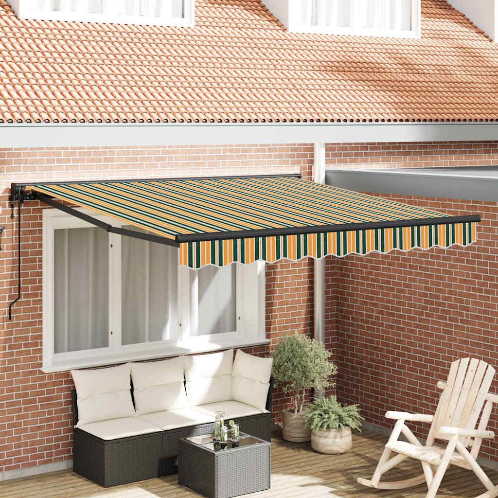 Tenda Retrattile Verde e Giallo 300 x 250 cm